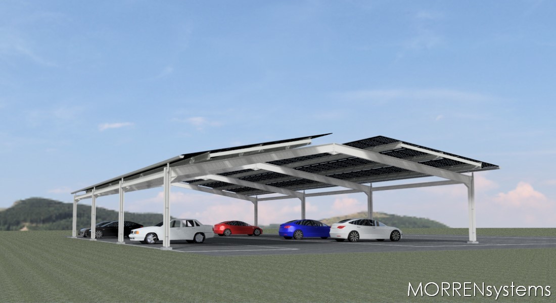 C344 - solar carport staal dubbel